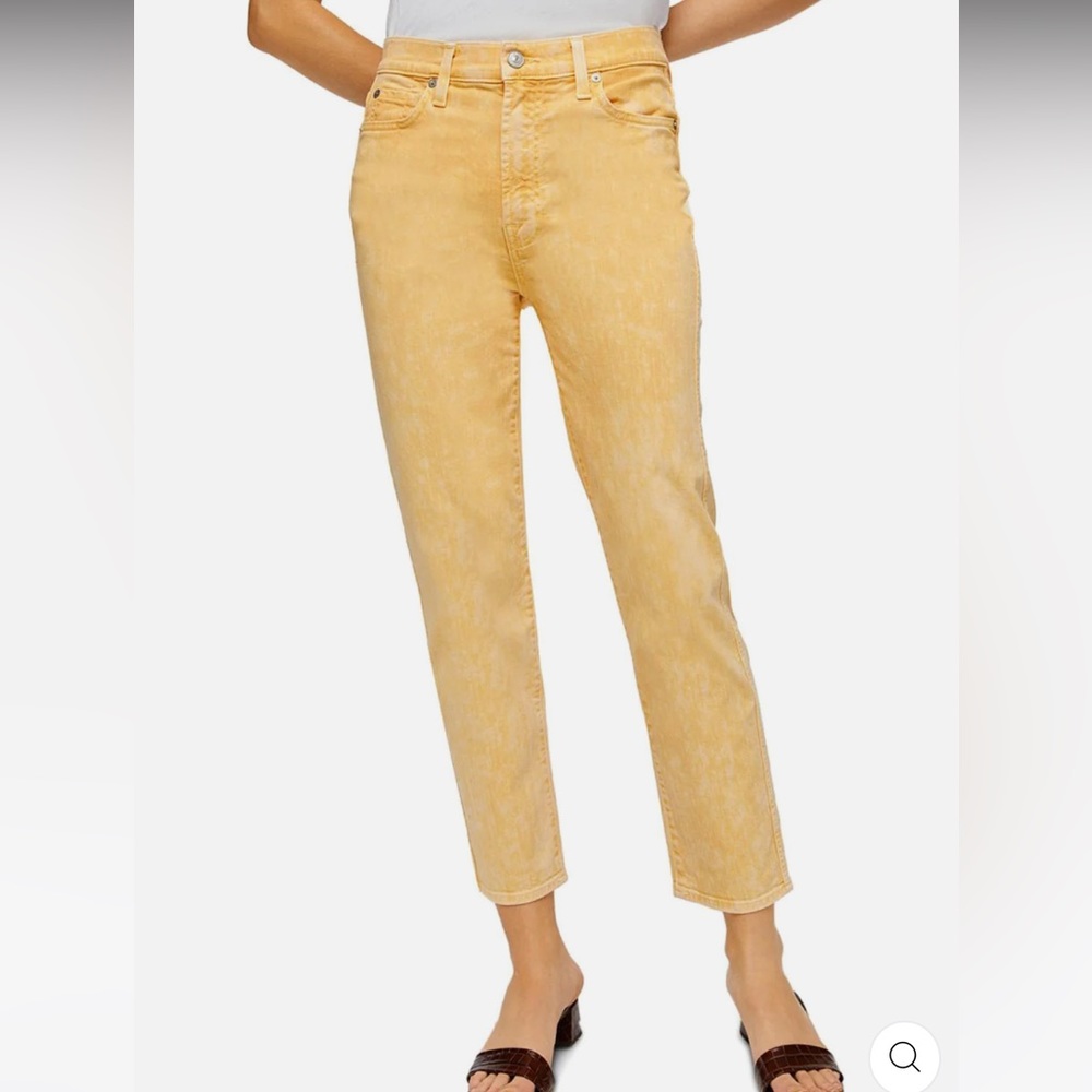 7 For All Mankind - Womens High Waist Cropped Straight Leg Jeans